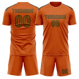 Custom Orange Khaki Soccer Jersey