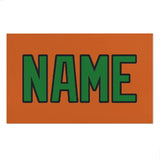 Custom Orange Emerald Green Beach Towel