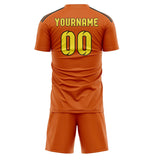 Custom Orange Light Yellow Soccer Jersey