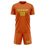 Custom Orange Light Yellow Soccer Jersey