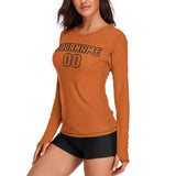 Custom Orange Orange Women's Long-Sleeve Shirt