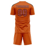 Custom Orange Copper Rose Soccer Jersey
