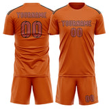 Custom Orange Copper Rose Soccer Jersey