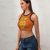 Custom Orange Gold Sleeveless Tank Top