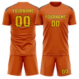 Custom Orange Gold Soccer Jersey