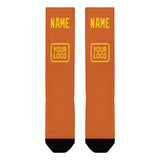 Custom Orange Gold Knee-High Sock