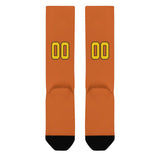 Custom Orange Gold Knee-High Sock