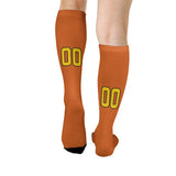 Custom Orange Gold Knee-High Sock