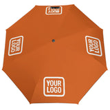 Custom Orange White Automatic Umbrella