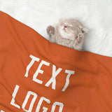 Custom Orange White Pet Blanket