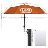 Custom Orange White Automatic Umbrella