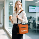 Custom Orange White Lunch Bag