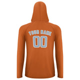 Custom Orange Light Blue UV-Hoodie