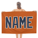 Custom Orange Blue Beach Towel