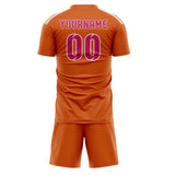 Custom Orange Pink Soccer Jersey