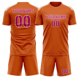 Custom Orange Pink Soccer Jersey