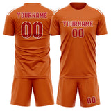 Custom Orange Red Soccer Jersey