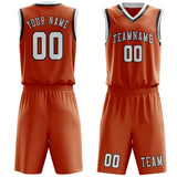 Custom Orange White Basketball Set