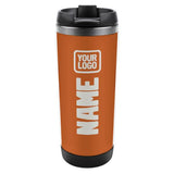 Custom Orange White Stainless Steel Water Cup