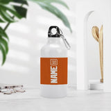 Custom Orange White Sports Bottle