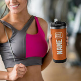 Custom Orange White Stainless Steel Water Cup