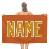 Custom Orange Yellow Beach Towel