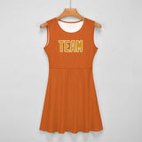Custom Orange Yellow Cheerleader Dress