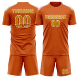 Custom Orange Yellow Soccer Jersey