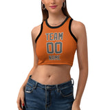 Custom Orange Dark Grey Sleeveless Tank Top
