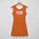 Custom Orange Light Pink Cheerleader Dress