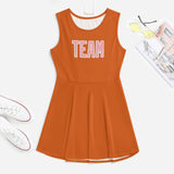 Custom Orange Light Pink Cheerleader Dress