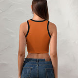 Custom Orange Light Pink Sleeveless Tank Top