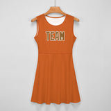 Custom Orange Khaki Cheerleader Dress
