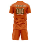 Custom Orange Khaki Soccer Jersey