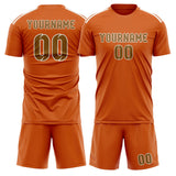 Custom Orange Khaki Soccer Jersey
