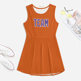 Custom Orange Light Purple Cheerleader Dress