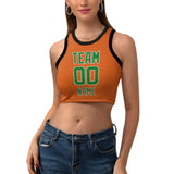 Custom Orange Emerald Green Sleeveless Tank Top