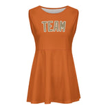 Custom Orange Light Khaki Cheerleader Dress