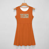 Custom Orange Light Khaki Cheerleader Dress