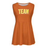 Custom Orange Light Yellow Cheerleader Dress