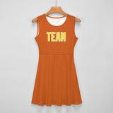 Custom Orange Light Yellow Cheerleader Dress