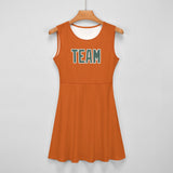 Custom Orange Blue Green Cheerleader Dress