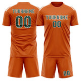 Custom Orange Blue Green Soccer Jersey