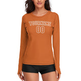 Custom Orange Orange Women's Long-Sleeve Shirt