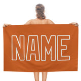 Custom Orange Orange Beach Towel