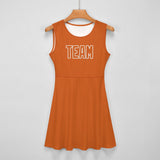 Custom Orange Orange Cheerleader Dress