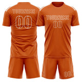 Custom Orange Orange Soccer Jersey