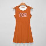 Custom Orange Copper Rose Cheerleader Dress