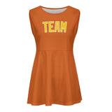 Custom Orange Gold Cheerleader Dress