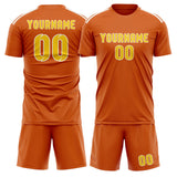 Custom Orange Gold Soccer Jersey